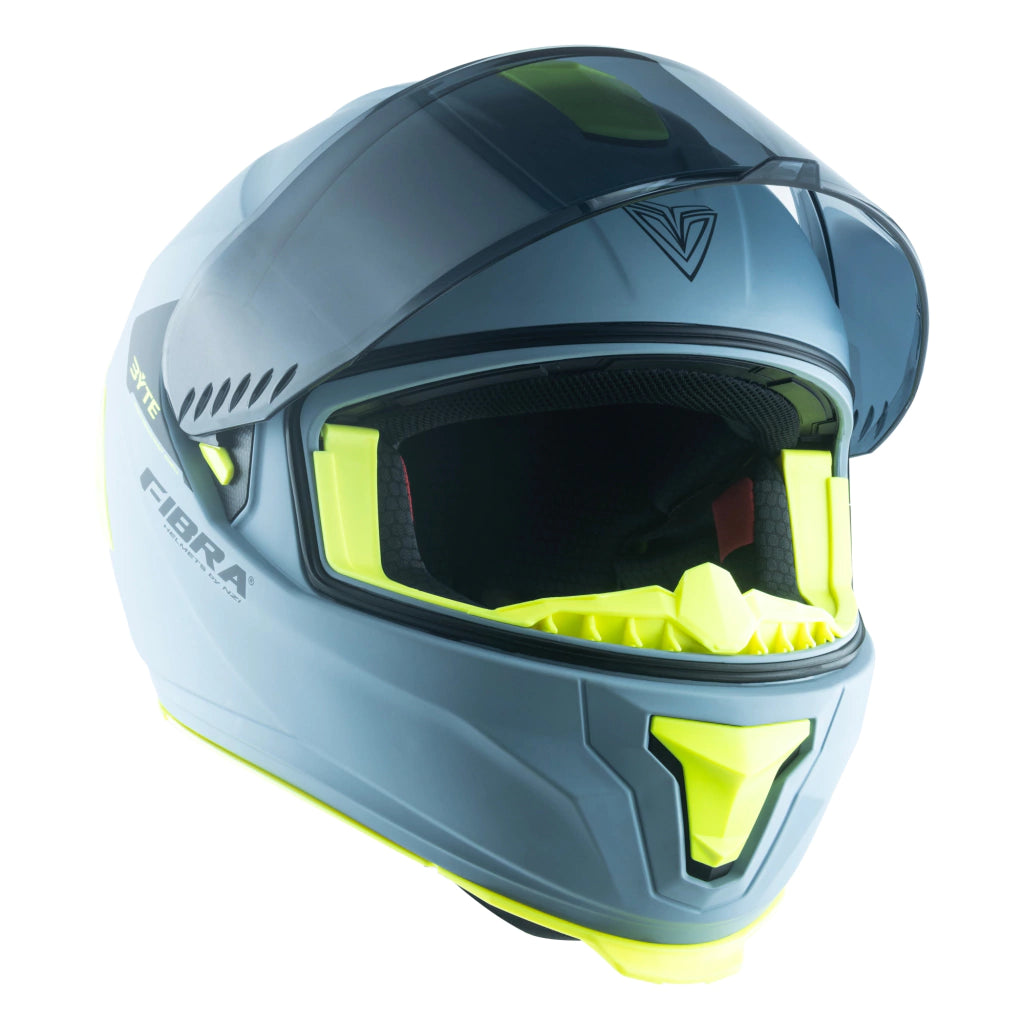 Casco Fibra Byte Steam Gris / Amarillo