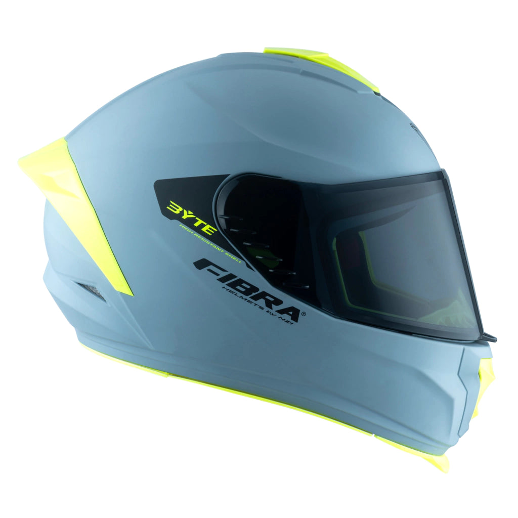 Casco Fibra Byte Steam Gris / Amarillo