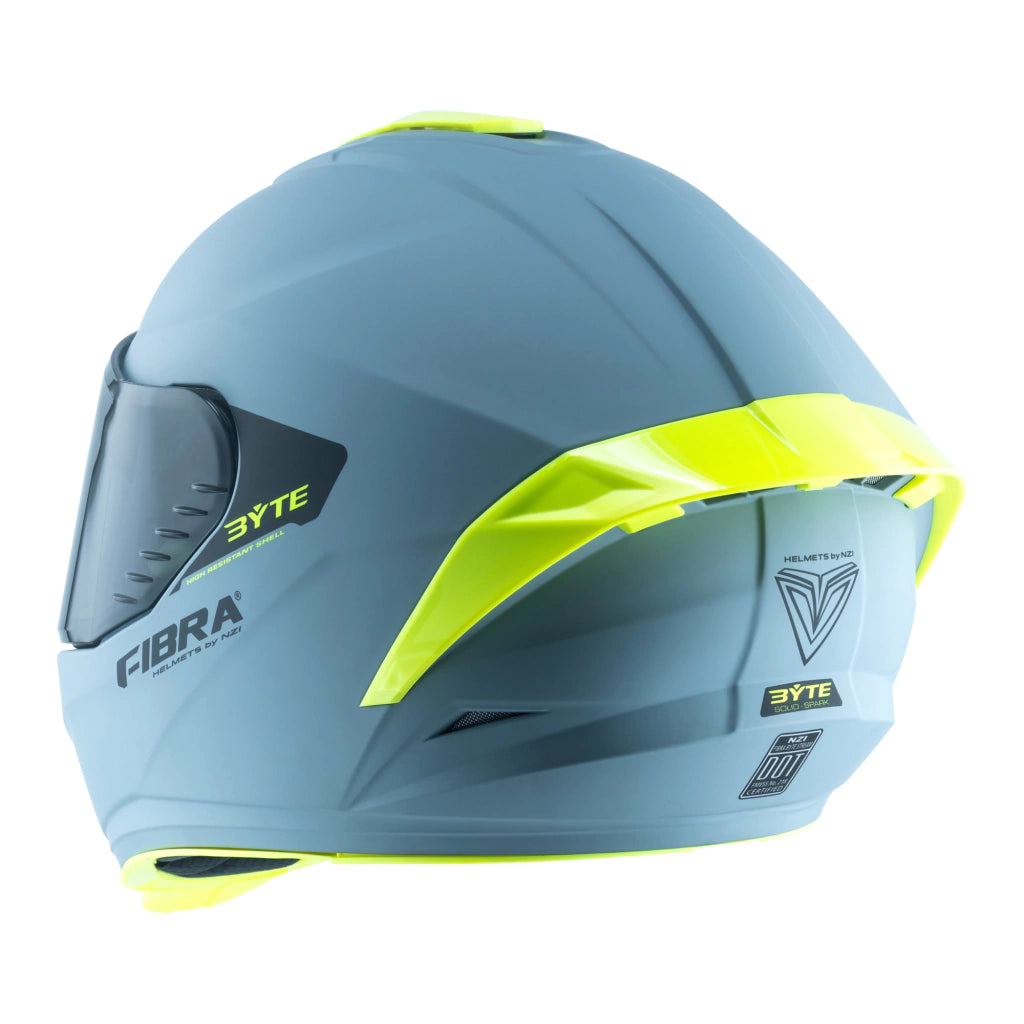 Casco Fibra Byte Steam Gris / Amarillo